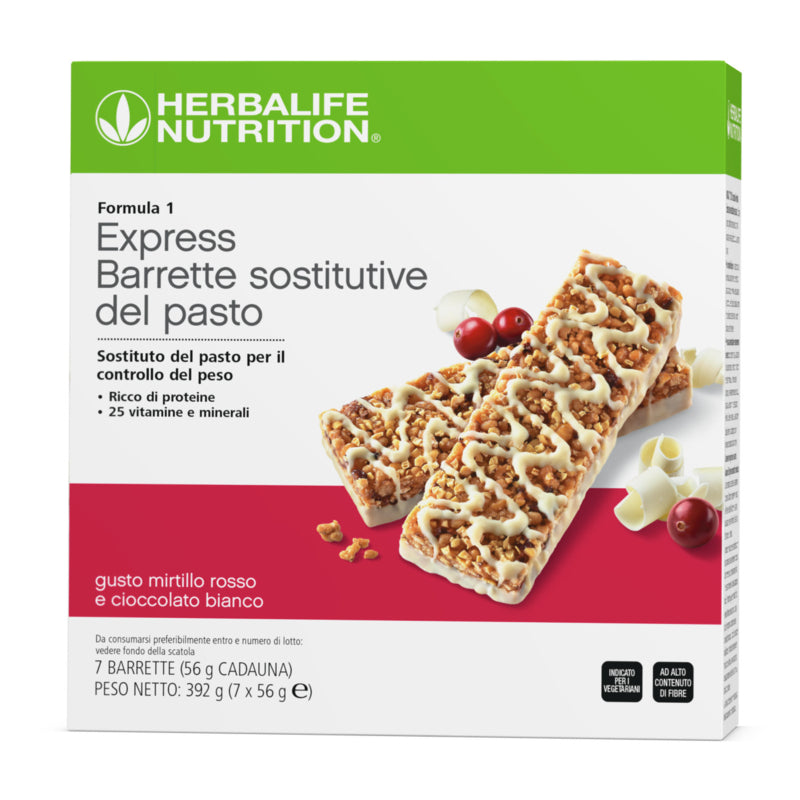 Formula 1 Express - Barrette sostitutive del pasto Mirtillo rosso e cioccolato bianco SKU 4473