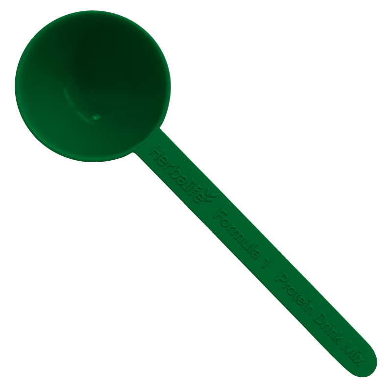 Sustainable measuring spoon for Formula 1 and Protein Drink Mix 